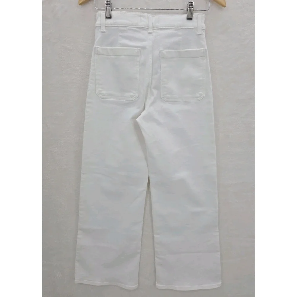 NWT Madewell The Emmy Wide Leg Jeans Women's 26S White High Rise Wide Leg Denim